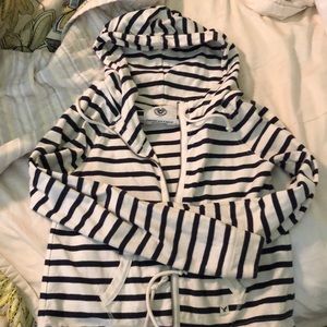 AE striped zip up size S